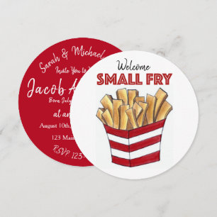 Welcome Small Fry French Fries New Baby Shower Invitation