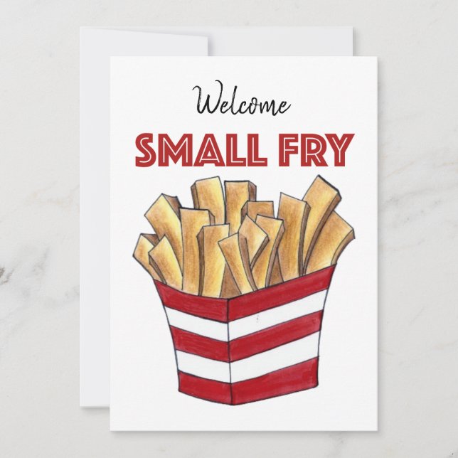Welcome Small Fry French Fries New Baby Shower Invitation (Front)