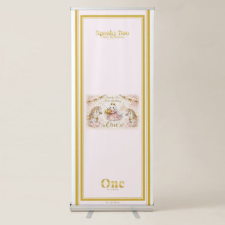 Welcome Spooky Boo Banner Vertical | Pink Ghost