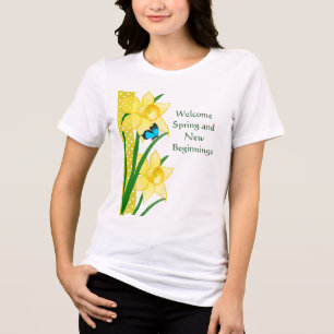Welcome Spring Daffodils  Tri-Blend Shirt
