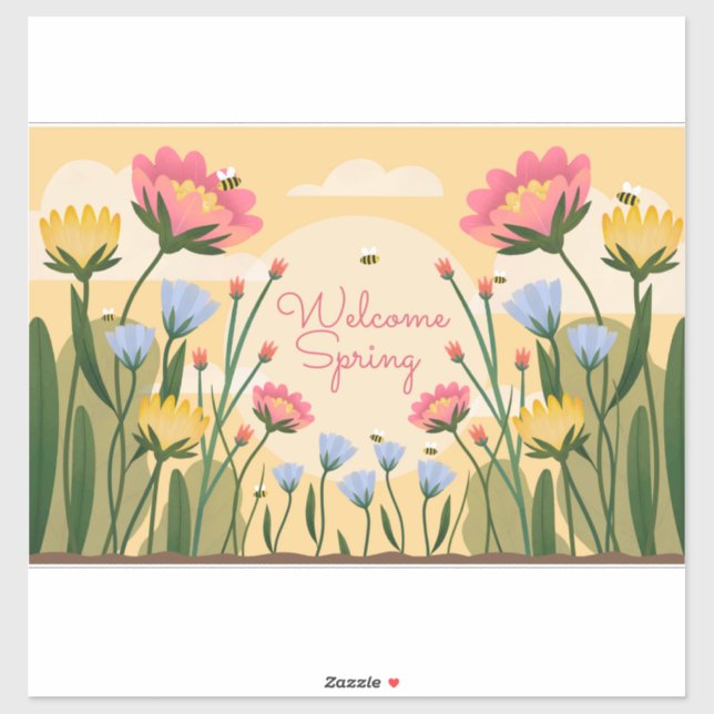 Welcome Spring Sticker (Sheet)