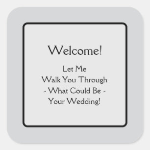 Welcome Square Sticker