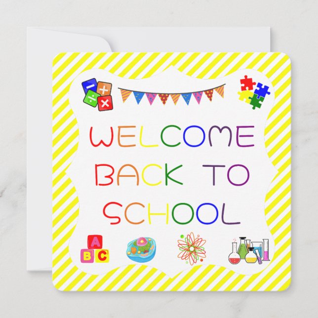 Welcome Students Back to School Card (Front)