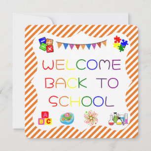 Welcome Students Back to School Card