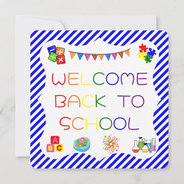 Welcome Students Back to School Card (Front)