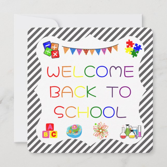 Welcome Students Back to School Card (Front)