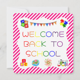 Welcome Students Back to School Card