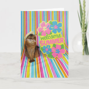 Welcome Summer Featuring Summer the Somali Cat Card
