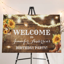 Welcome Sunflowers Country Party