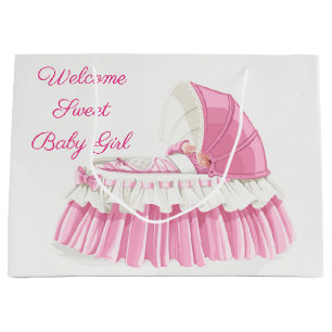 Welcome Sweet Baby Girl  Large Gift Bag