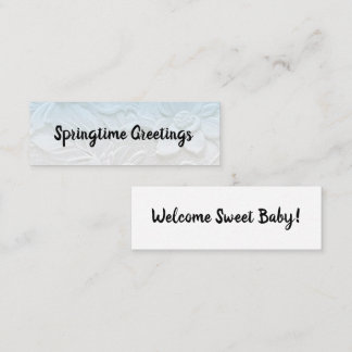 Welcome Sweet Baby/Springtime Greetings Mini Busin Mini Business Card