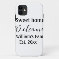 Welcome sweet home add family name year Est. Text