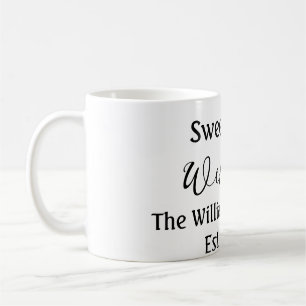Welcome sweet home add family name year Est. Text Coffee Mug