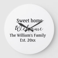 Welcome sweet home add family name year Est. Text 