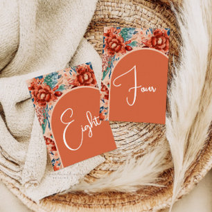Welcome Table Numbers   Boho Terracotta Floral