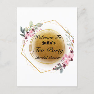 welcome tea party card