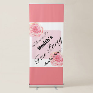 welcome tea party invitation retractable banner