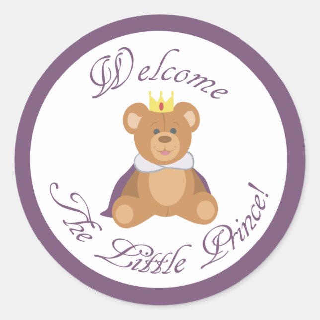 Welcome The Little Prince Classic Round Sticker (Front)