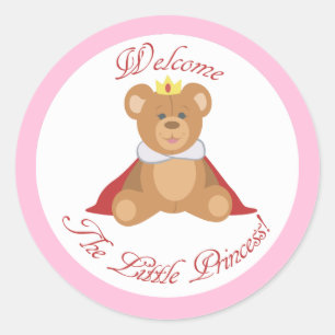 Welcome The Little Princess Classic Round Sticker