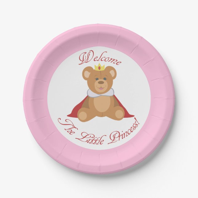 Welcome The Little Princess Paper Plate (Front)
