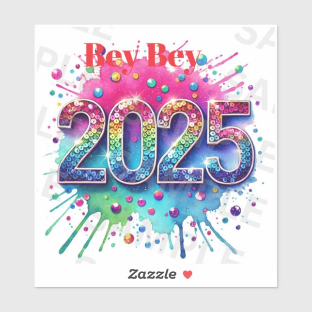 Welcome the New Year Sticker Design (Sheet)