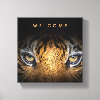 Welcome Tiger face canvas Print