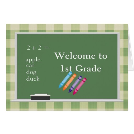 to 1st Grade Card Zazzle