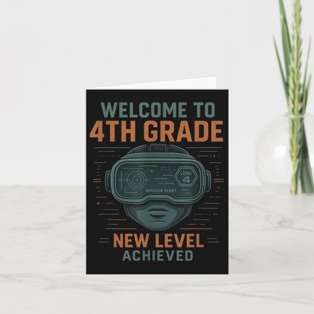 Welcome To 4th Grade New Level Achieved Back To Sc Card (Front)