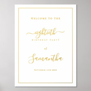 Welcome to 80th Birthday Party Sign