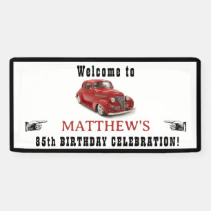 Welcome to 85th or Custom Birthday Classic Car Banner