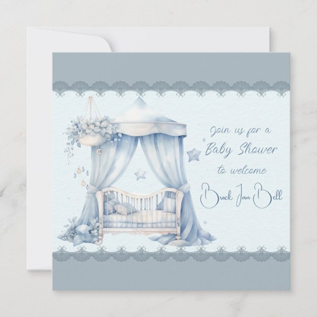 Welcome to a Baby Boy Shower Invitation (Front)