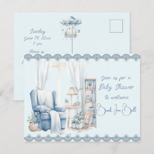 Welcome to a Baby Boy Shower Invitation Postcard