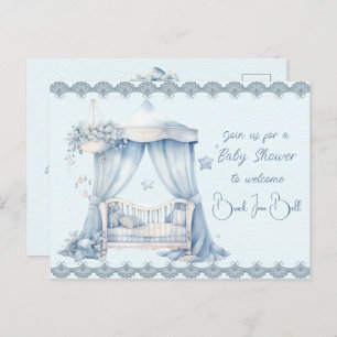 Welcome to a Baby Boy Shower Invitation Postcard