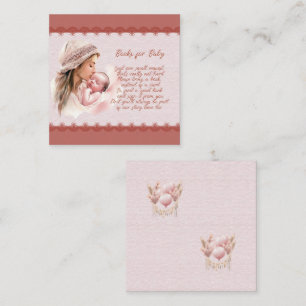 Welcome to a Baby Girl Shower Books for Baby Enclosure Card