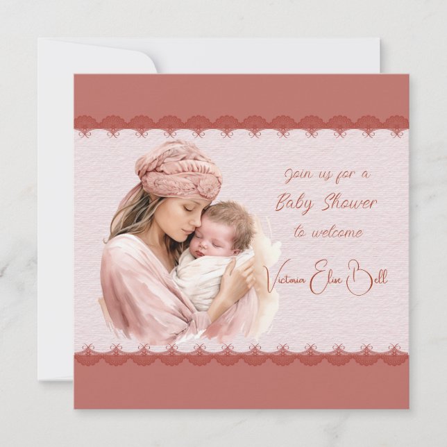 Welcome to a Baby Girl Shower Invitation (Front)