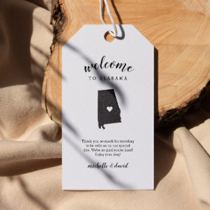 Welcome to Alabama   Calligraphy Wedding Gift Tags