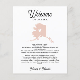 Welcome to ALASKA    Letter & Itinerary ANY COLOR