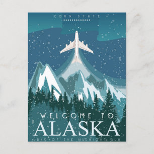 Welcome to ALASKA state of america Postcard