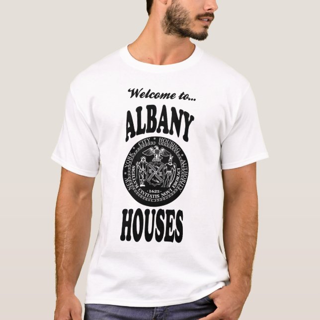 Welcome to Albany Houses T-Shirt (Front)