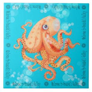 Welcome to Amanda’s Galley octopus with bubbles Tile