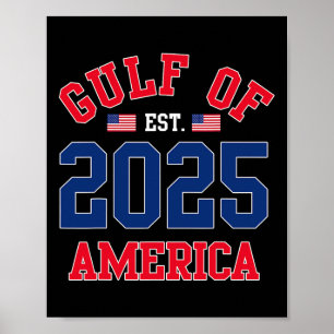 Welcome To America Gulf Est 2025 Usa American Flag Poster