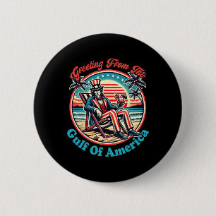 Welcome To America Gulf - Gulf Of Mexico 2025  6 Cm Round Badge