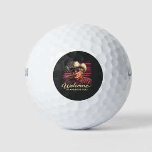 Welcome to America's Gulf Funny Trump America  Golf Balls