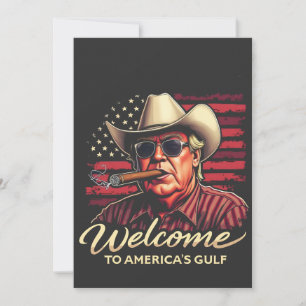 Welcome to America's Gulf Funny Trump America  Holiday Card