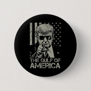 Welcome To America's Gulf Retro Donald Trump Usa F 6 Cm Round Badge