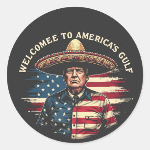 Welcome to America's Gulf Trump East Coast Classic Round Sticker