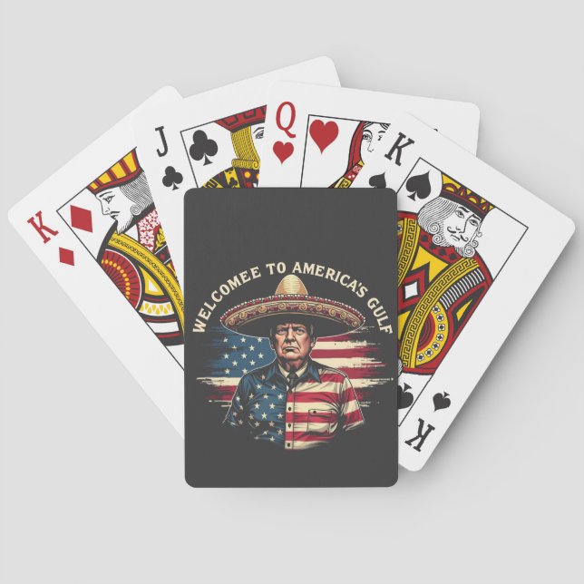 Welcome to America's Gulf Trump East Coast  Playing Cards (Back)