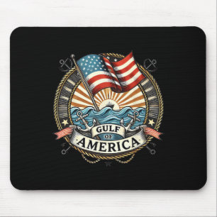 Welcome To America's Gulf Usa America Flag Mouse Mat