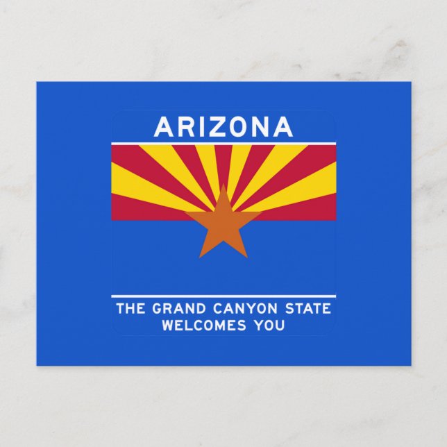 Welcome to Arizona - USA Road Sign Postcard (Front)