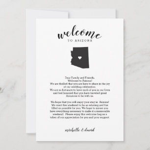Welcome to Arizona   Wedding Letter & Itinerary